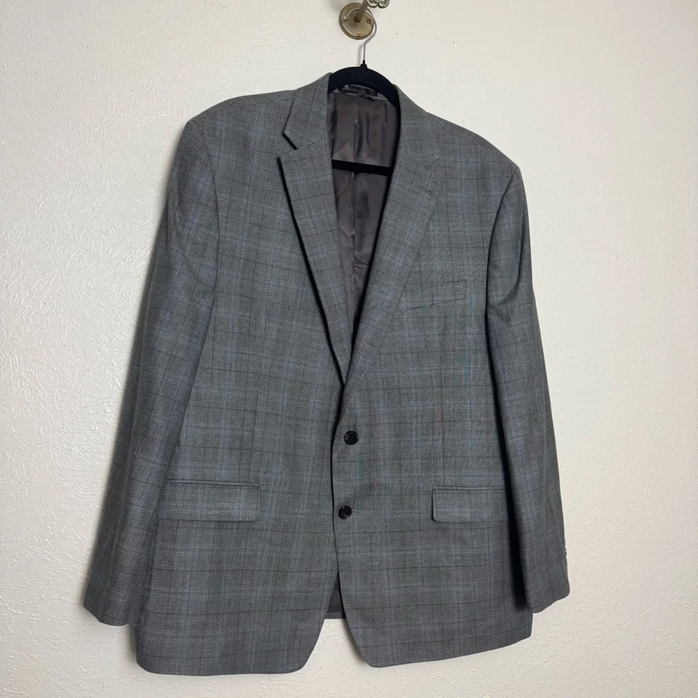 Ralph Lauren Classic Gray Plaid Tartan Blazer‎ Sport Coat